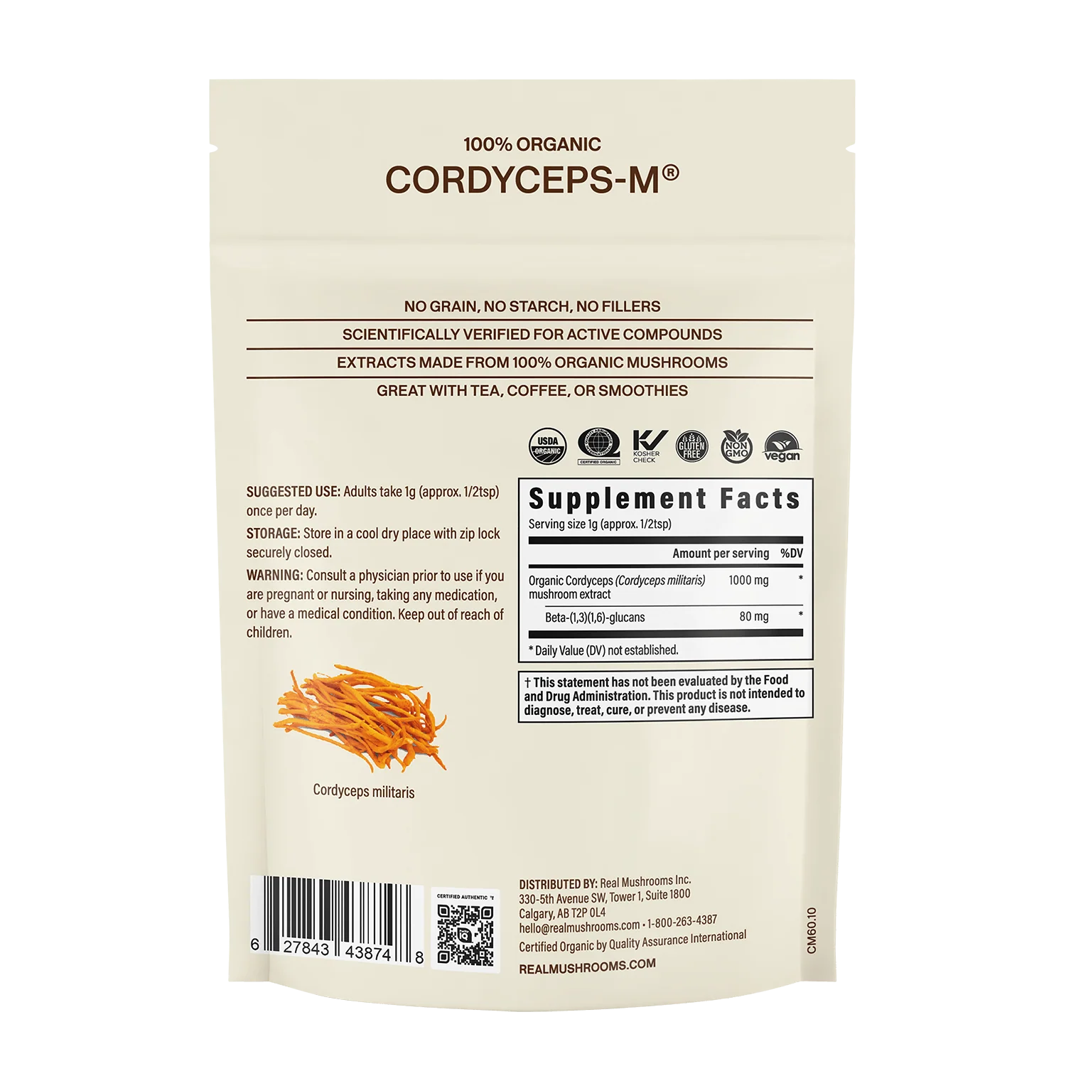 Organic Cordyceps-M® Mushroom Extract Powder – Bulk Supplement - Image 14